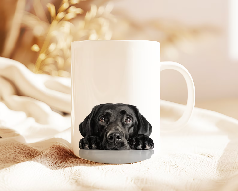 Labrador Retriever Peeking Portrait Mug